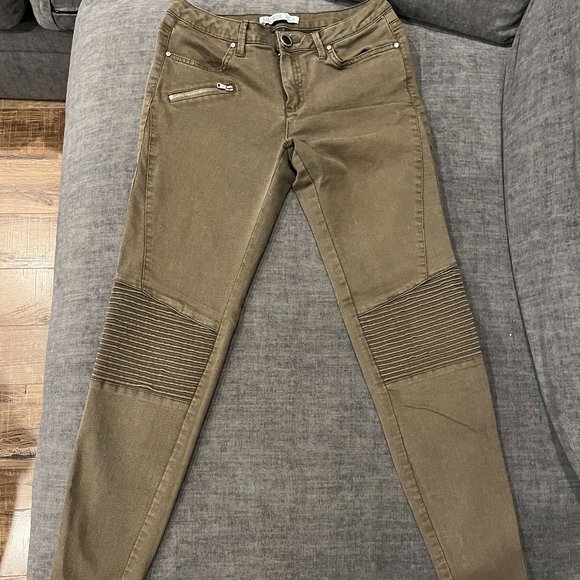 Zara Denim - Like new Zara Skinny Jeans Zipper Pocket Ribbed Moto Denim